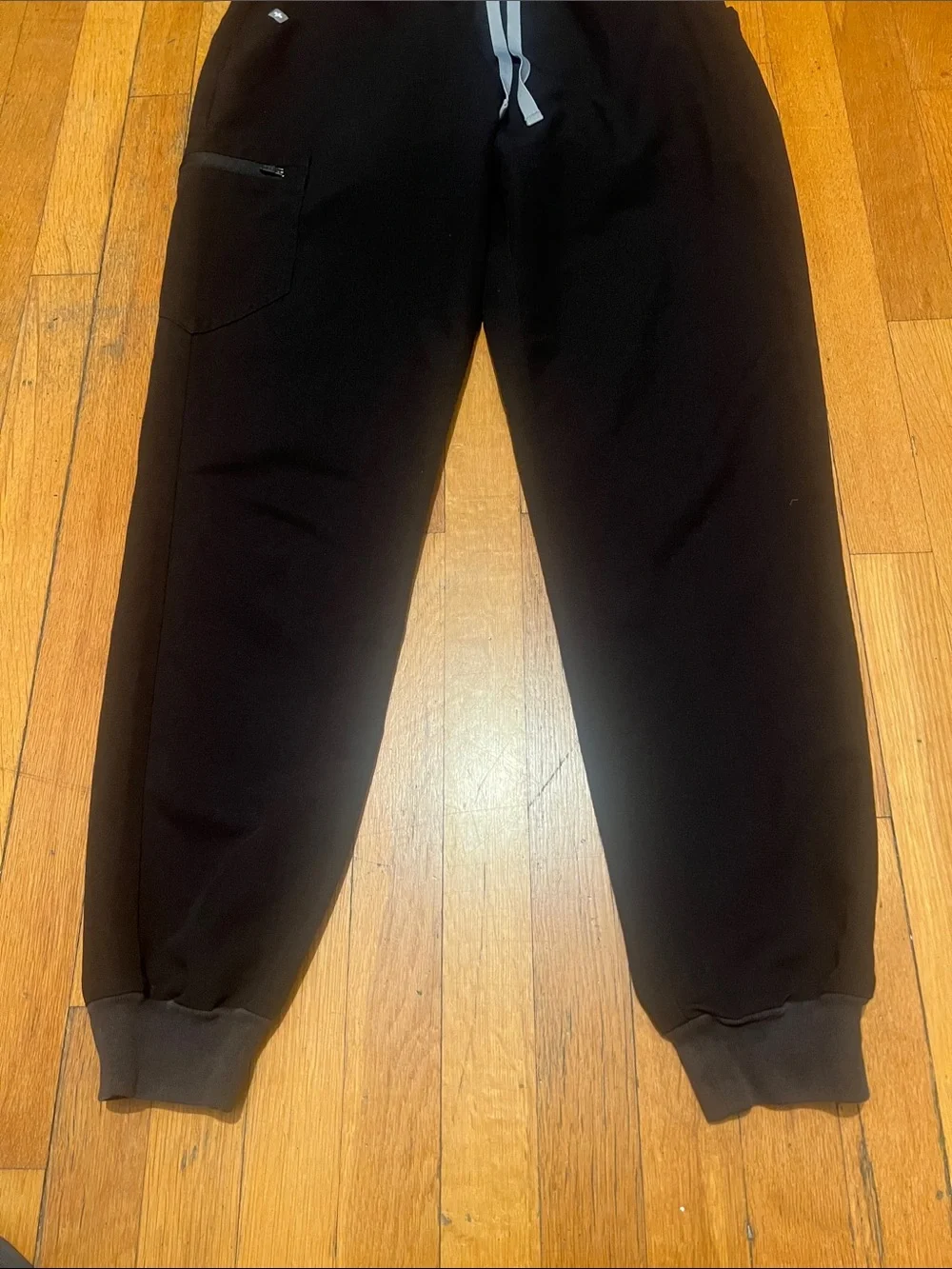 Figs Zamora High-Waisted Jogger Scrub Pants in Black, Women’s Medium Tall